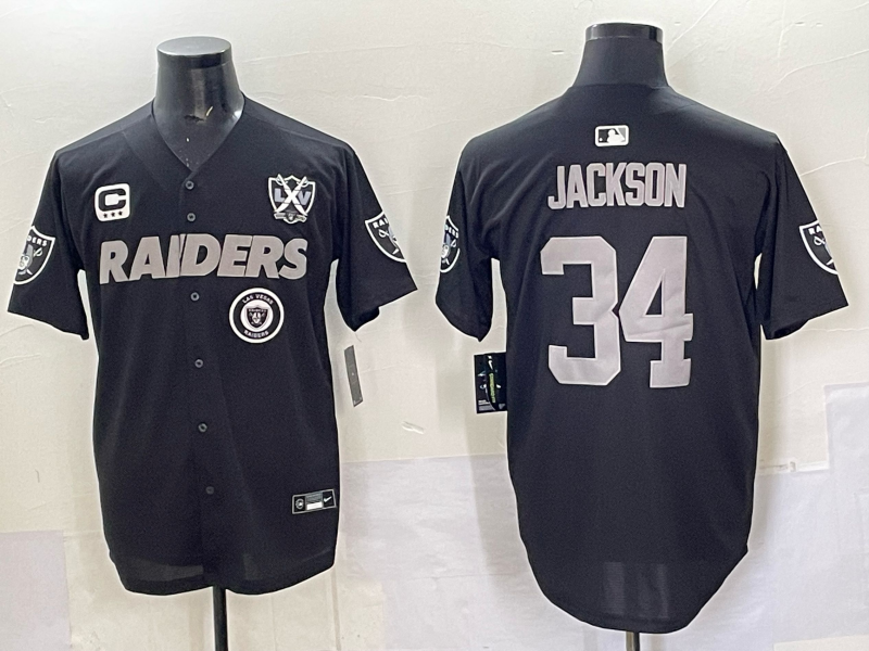 Men Oakland Raiders #2 jackson Black 2025 Nike NFL jersey 001